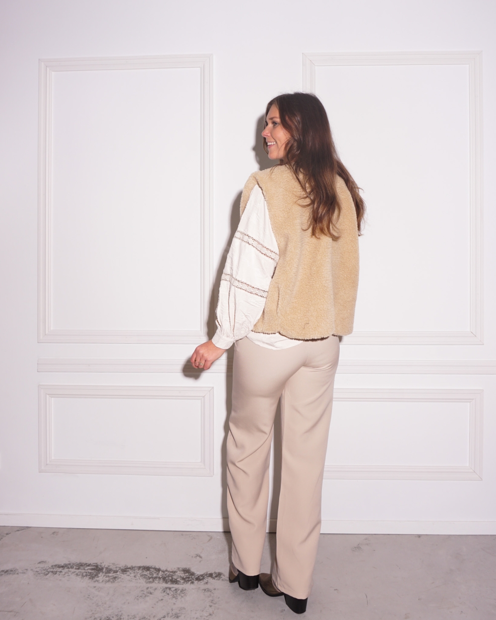 YUNA TEDDY GILET BEIGE