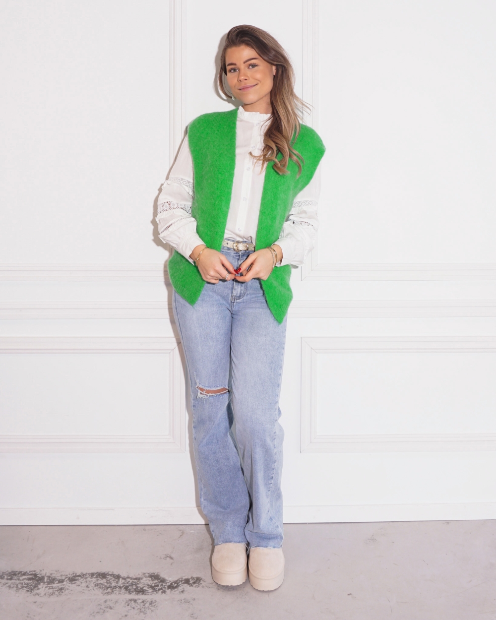 GILET LAURE GROEN