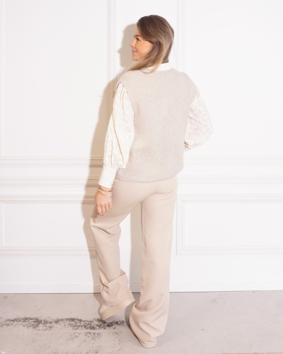 GILET LAURE BEIGE