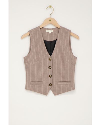 GILET PINSTRIPE BEIGE