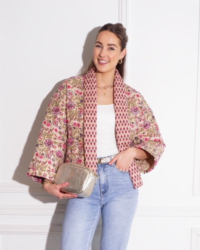 My Jewellery FLOWER PADDED JACKET ROZE 