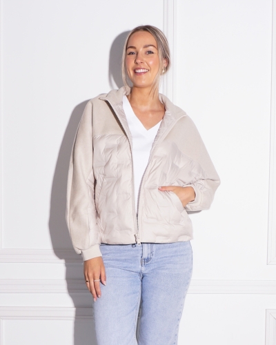 YAYA OVERSIZED CROPPED JAS BEIGE