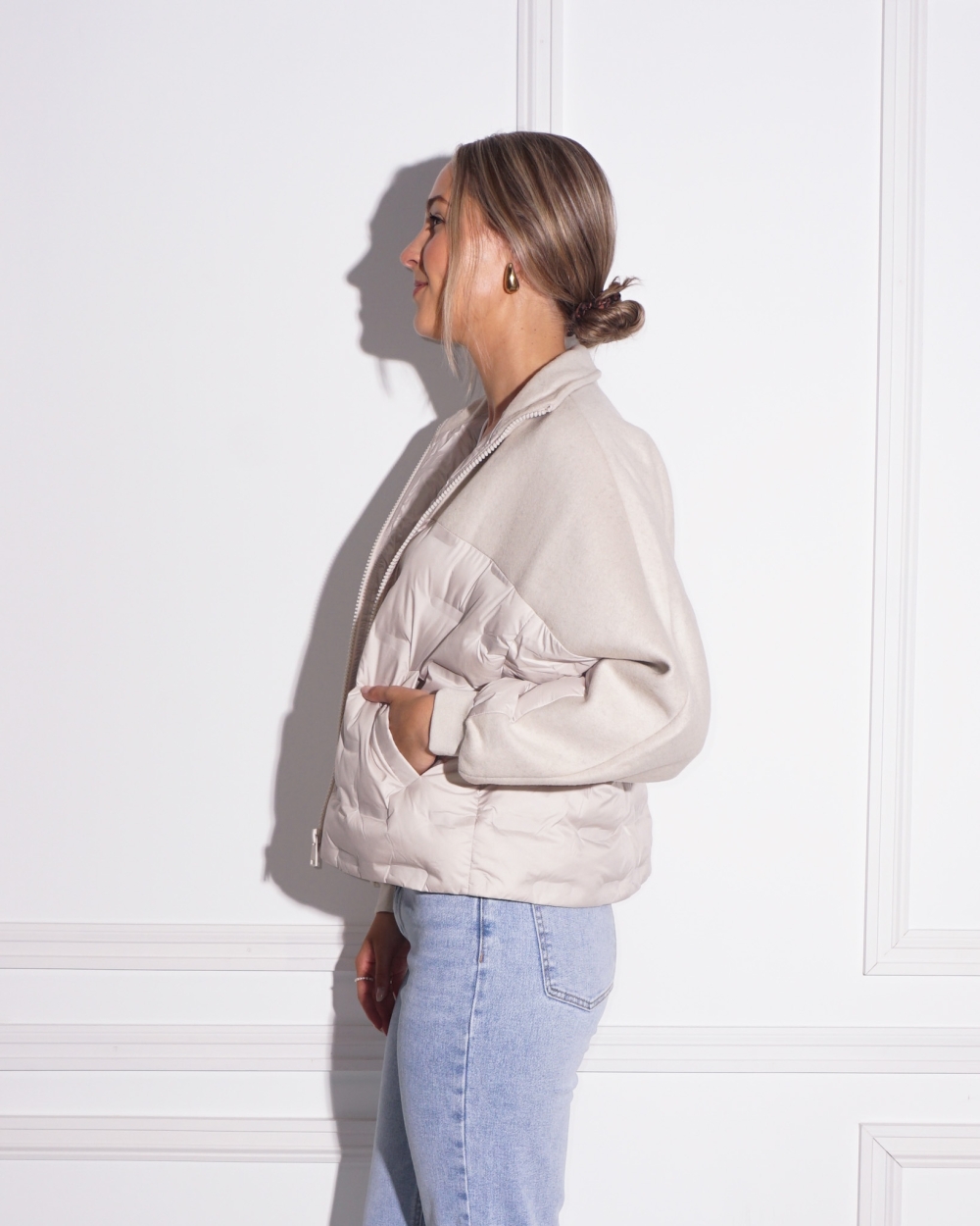 OVERSIZED CROPPED JAS BEIGE