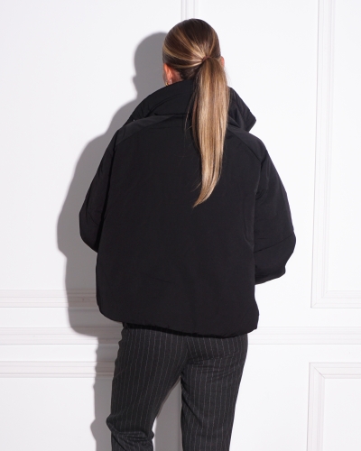 OVERSIZED CROPPED PUFFER ZWART
