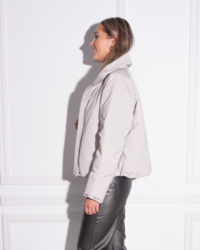 OVERSIZED CROPPED PUFFER ECRU