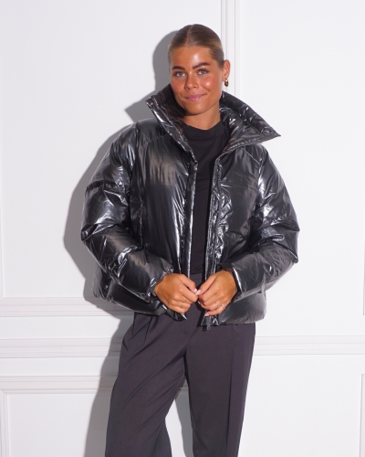 YAYA OVERSIZED CROPPED PUFFER METALLIC