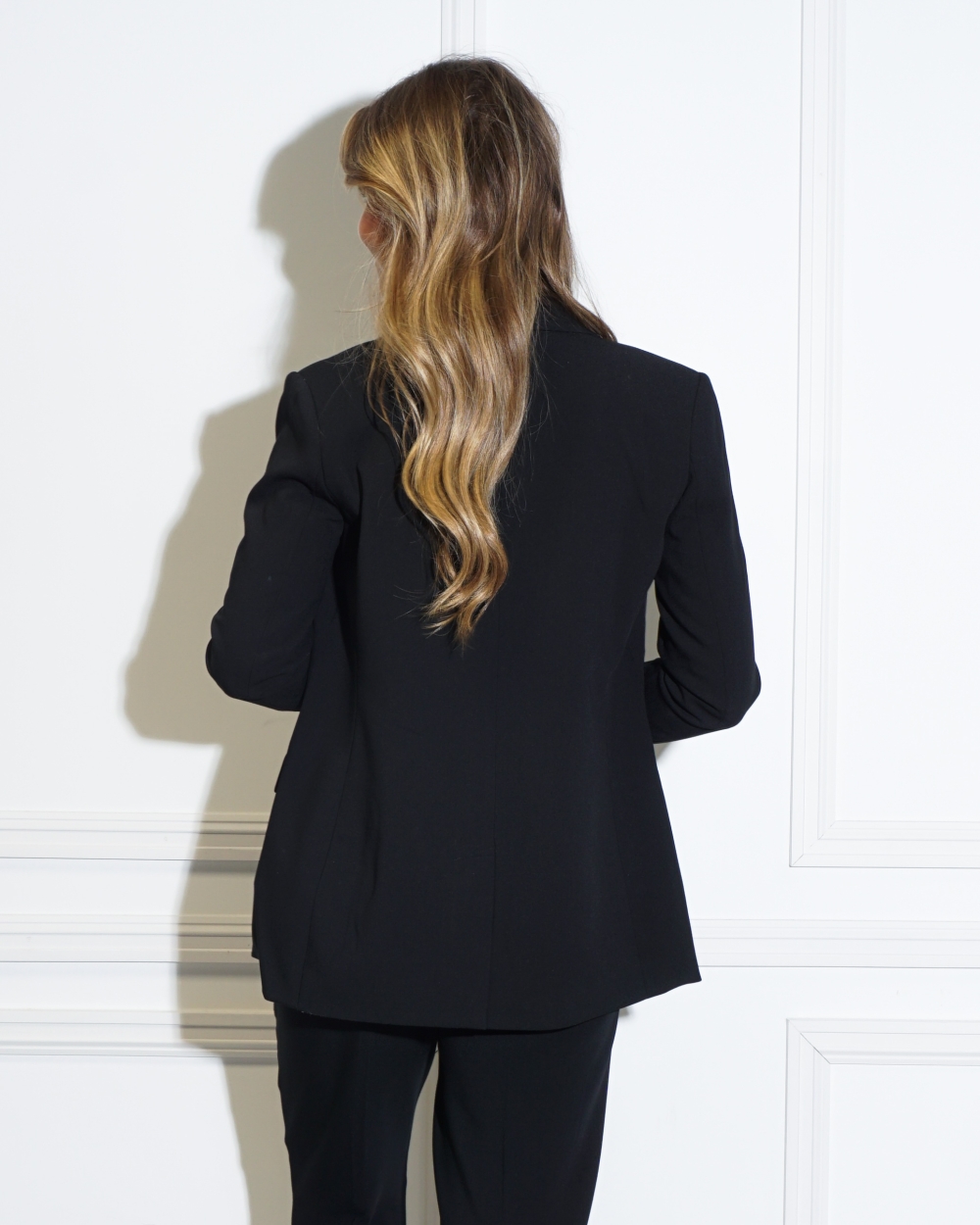 GEWEVEN BLAZER ZWART
