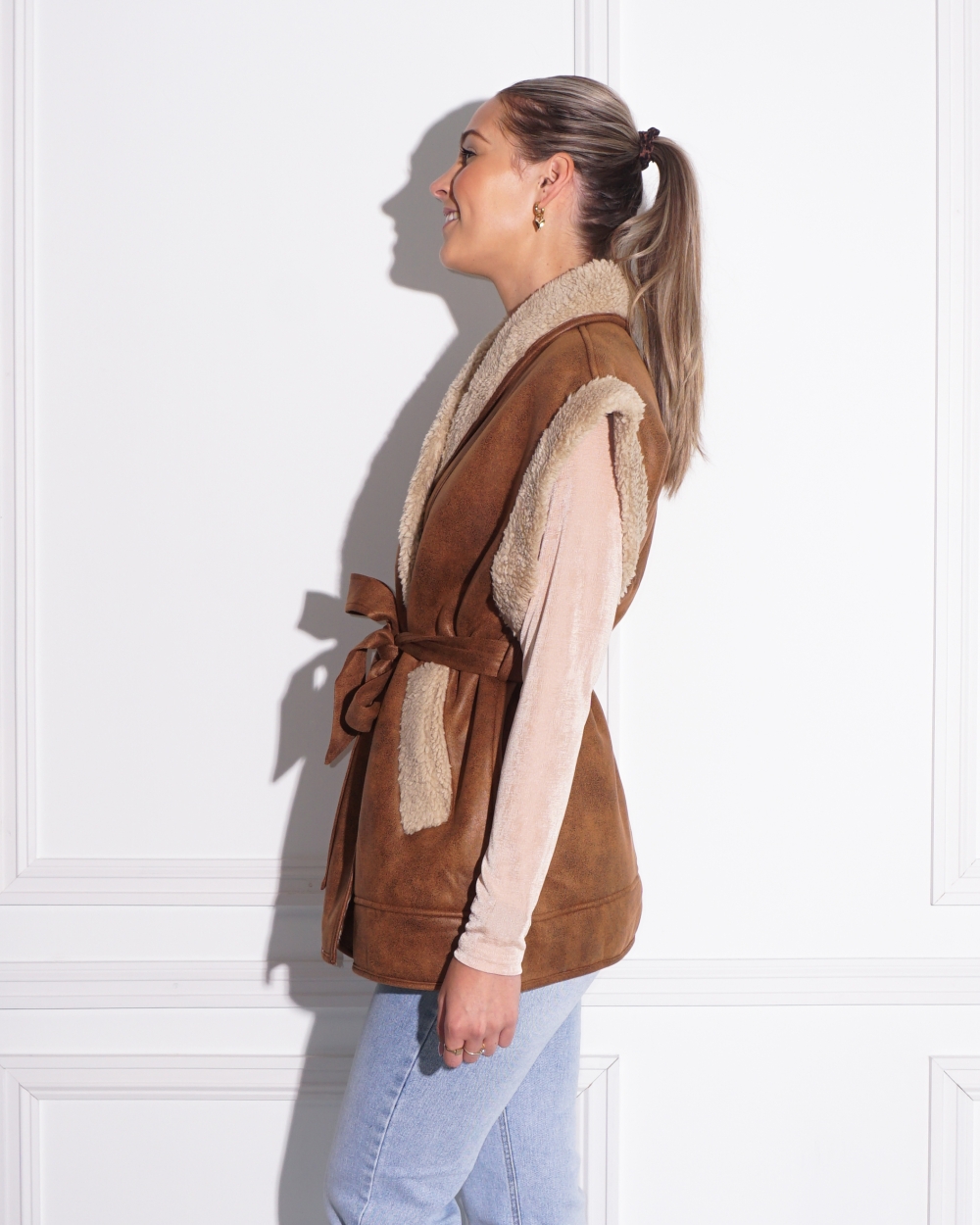 MAYA GILET CAMEL