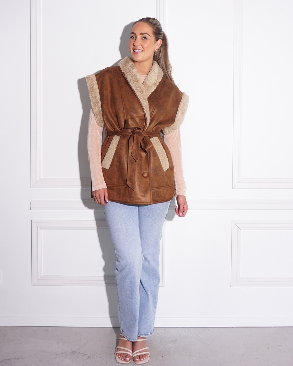 MAYA GILET CAMEL