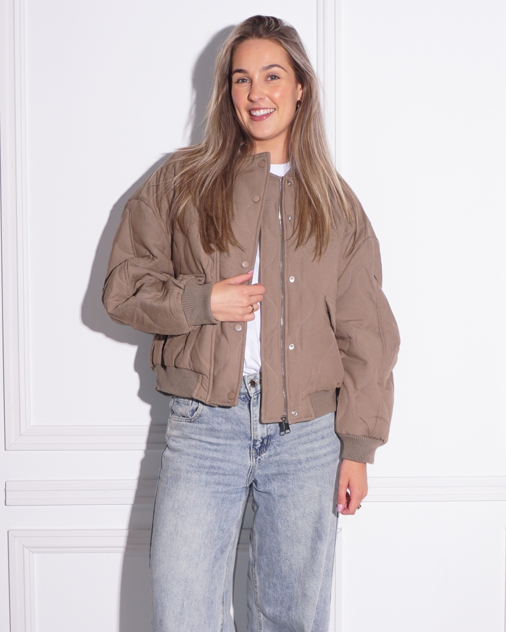 BOMBER JASJE JILL TAUPE