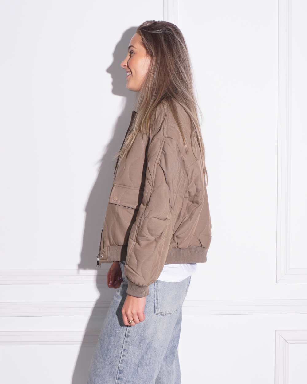 BOMBER JASJE JILL TAUPE