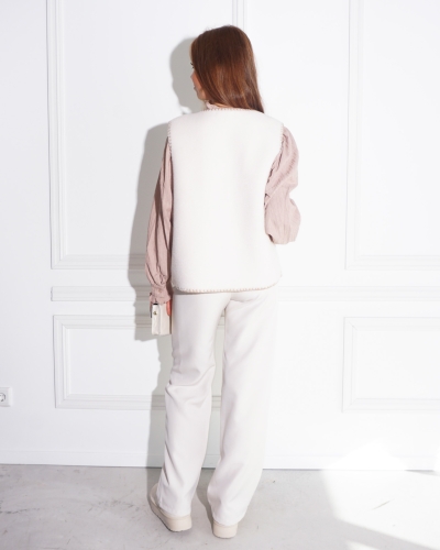 TEDDY GILET ECRU