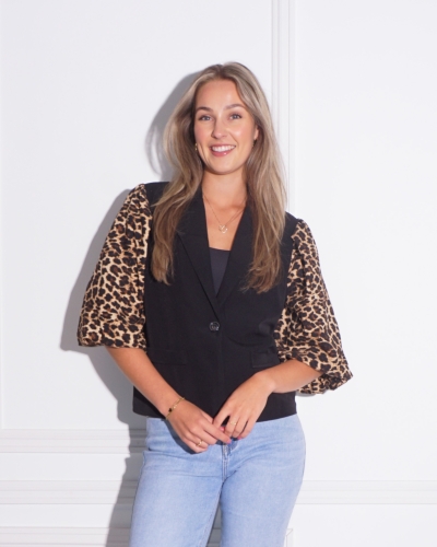 Gossip PUFF BLAZER LEOPARD
