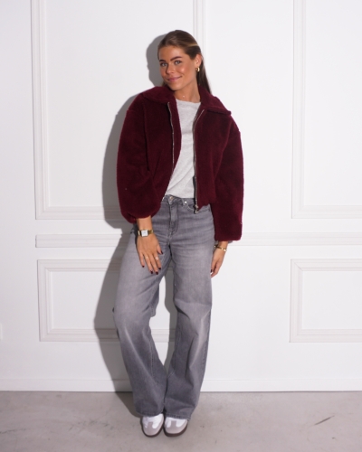 BOMBER TEDDY BORDEAUX 