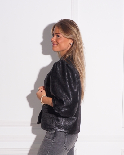 Gossip BLAZER SHINY MIA ZWART