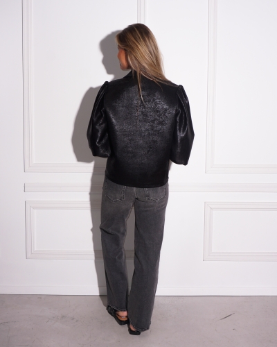 BLAZER SHINY MIA ZWART