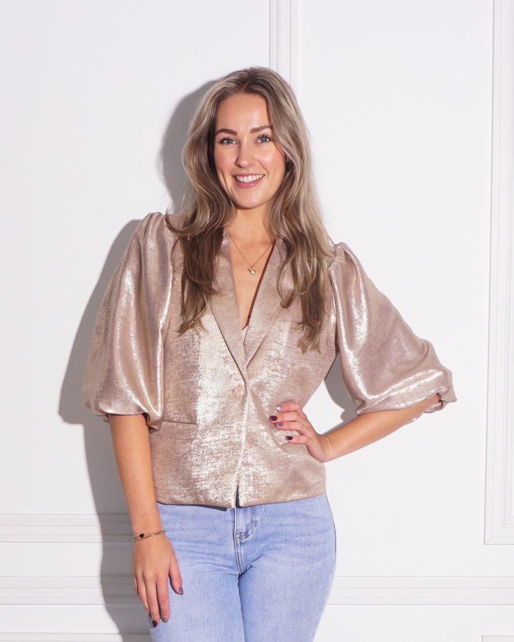 BLAZER SHINY MIA GOUD