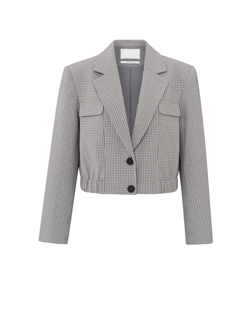 KORTE BLAZER MET RUITPATROON