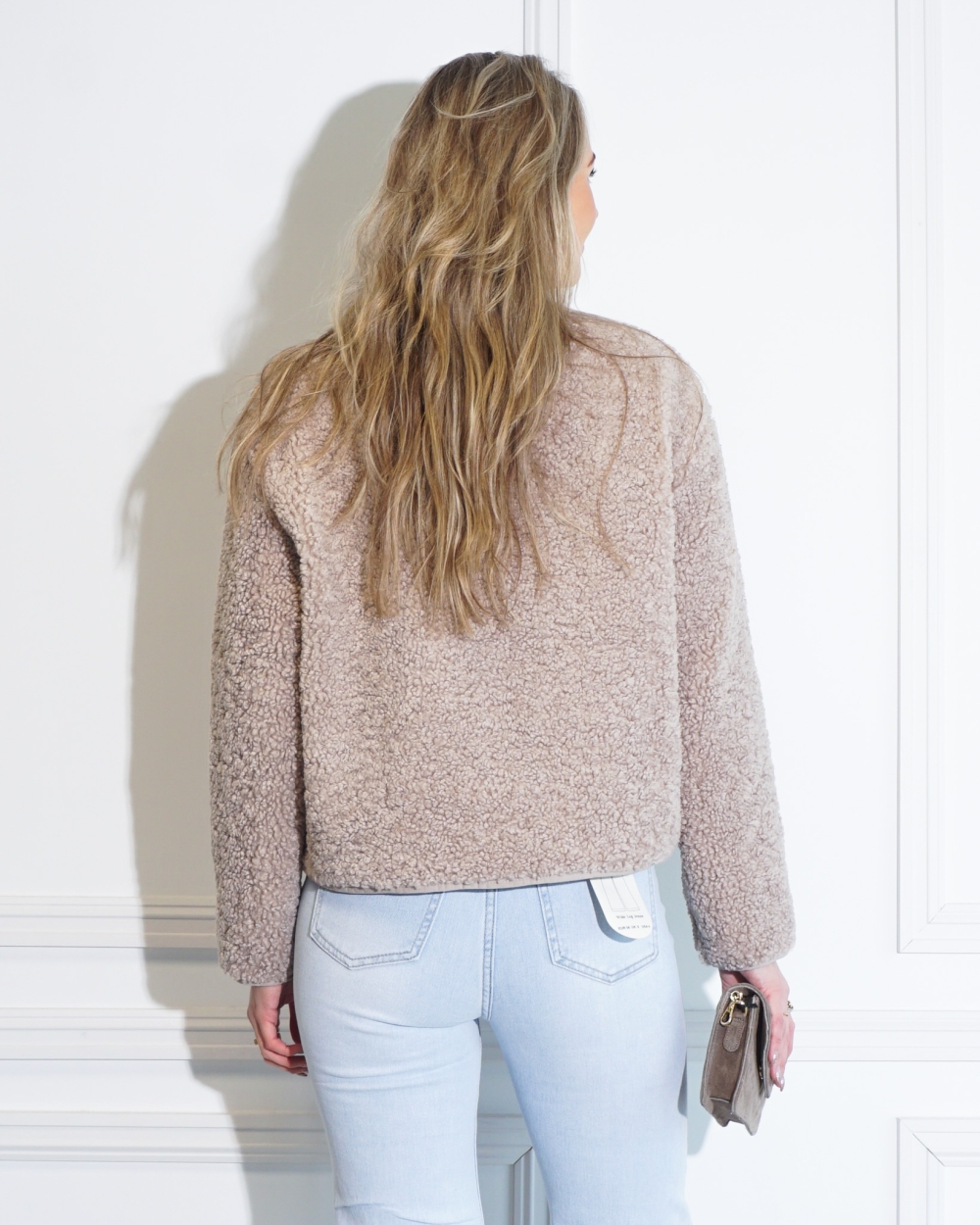 BEIGE TEDDY JAS MET KNOPEN