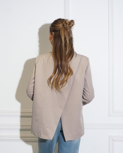 SPLIT BLAZER TAUPE