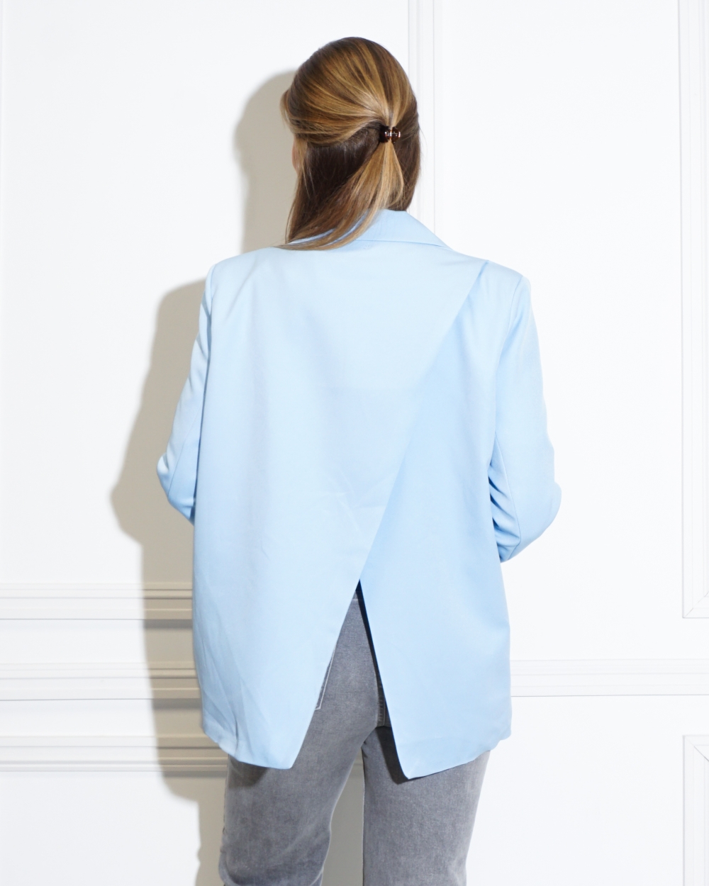 SPLIT BLAZER BLAUW