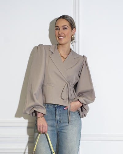 Gossip OMSLAG BLAZER TAUPE 