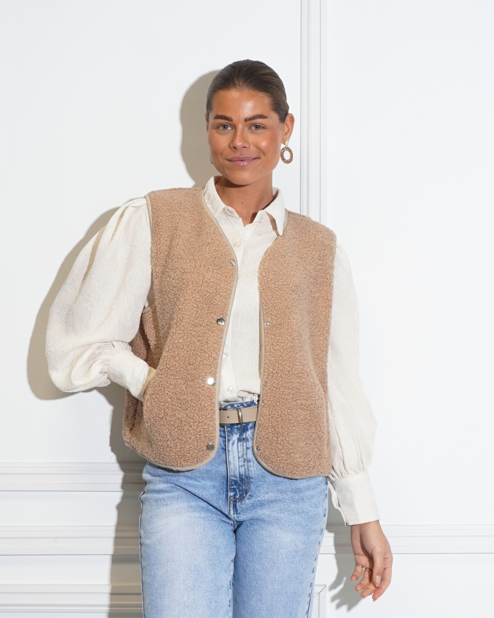 TEDDY GILET LISA BEIGE