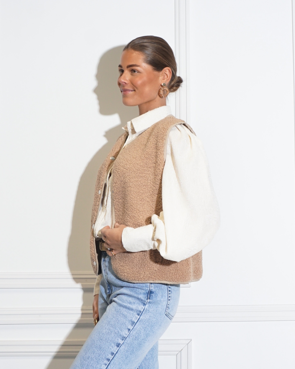TEDDY GILET LISA BEIGE