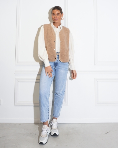 TEDDY GILET LISA BEIGE
