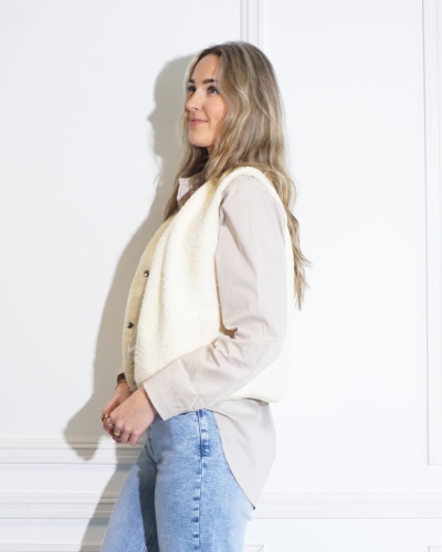 Gossip TEDDY GILET LISA ECRU