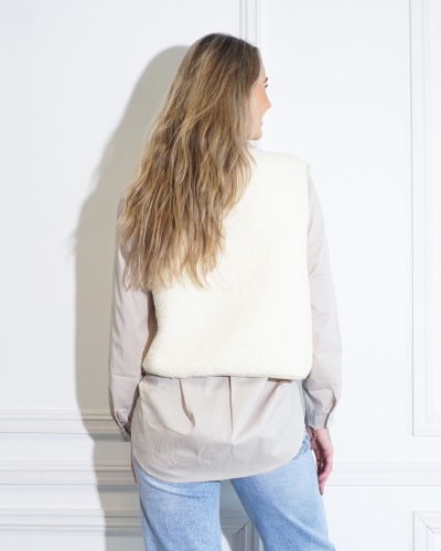 TEDDY GILET LISA ECRU
