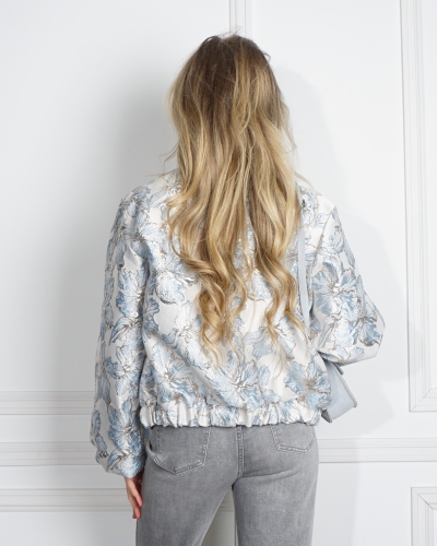 JACQUARD BOMBERJAS LICHTBLAUW