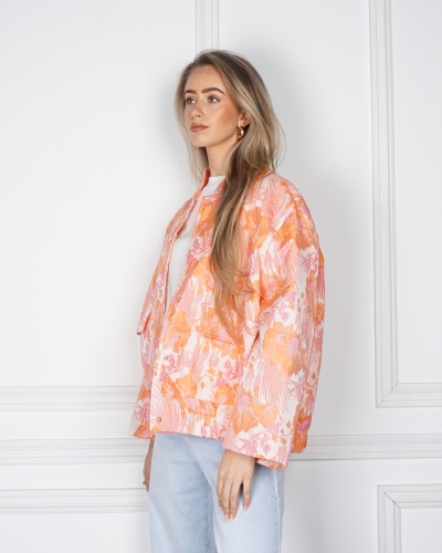 Gossip JACQUARD FLOWER BOMBER ORANJE