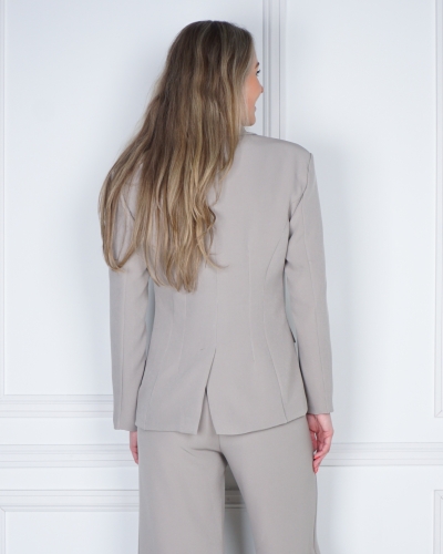 ESSENTIAL FITTED BLAZER TAUPE