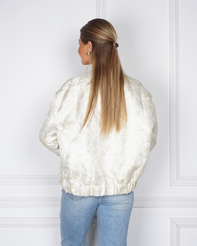 JACQUARD BOMBER LIO BEIGE/GOUD