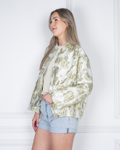 JACQUARD BOMBER LIO GROEN
