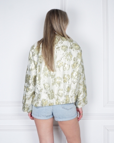JACQUARD BOMBER LIO GROEN