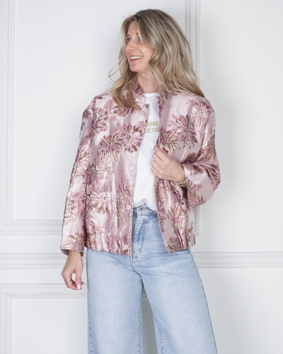 JACQUARD BOMBER TALIA LICHT ROZE