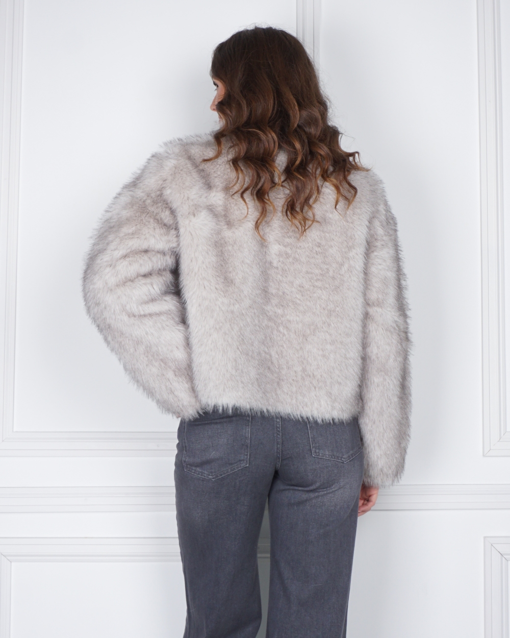 JAS FAUX FUR GRIJS