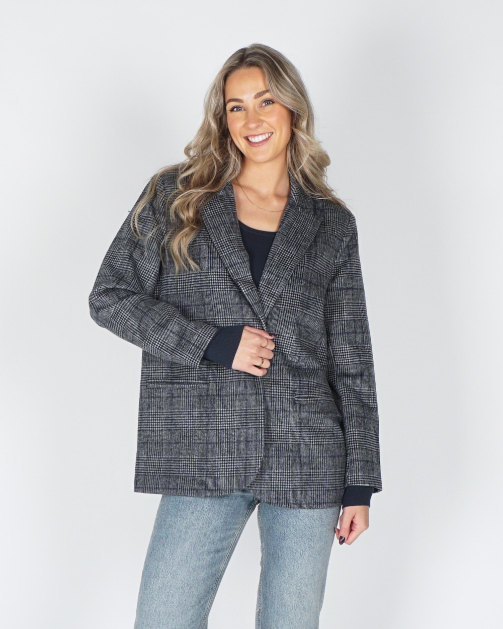 OVERSIZED GERUITE BLAZER BLAUW