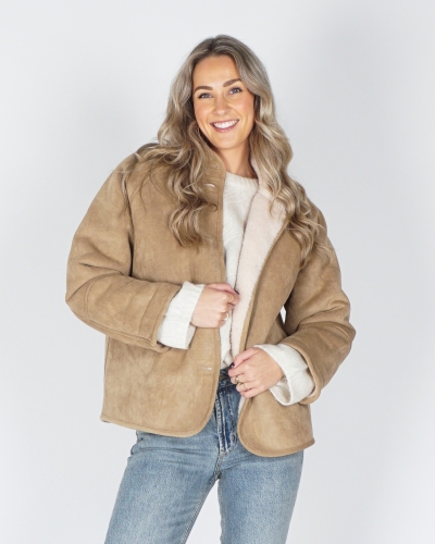 YAYA OVERSIZED LAMMY JAS CAMEL
