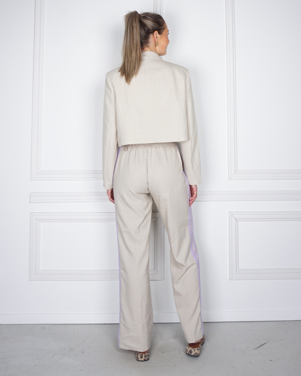CROPPED BLAZER NIV TAUPE