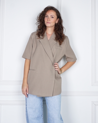 Gossip BLAZER KORTE MOUW TAUPE