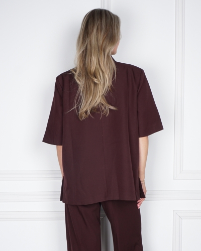 BLAZER KORTE MOUW BORDEAUX