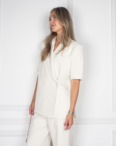 Gossip the Label ESSENTIAL BLAZER KORTE MOUW ECRU