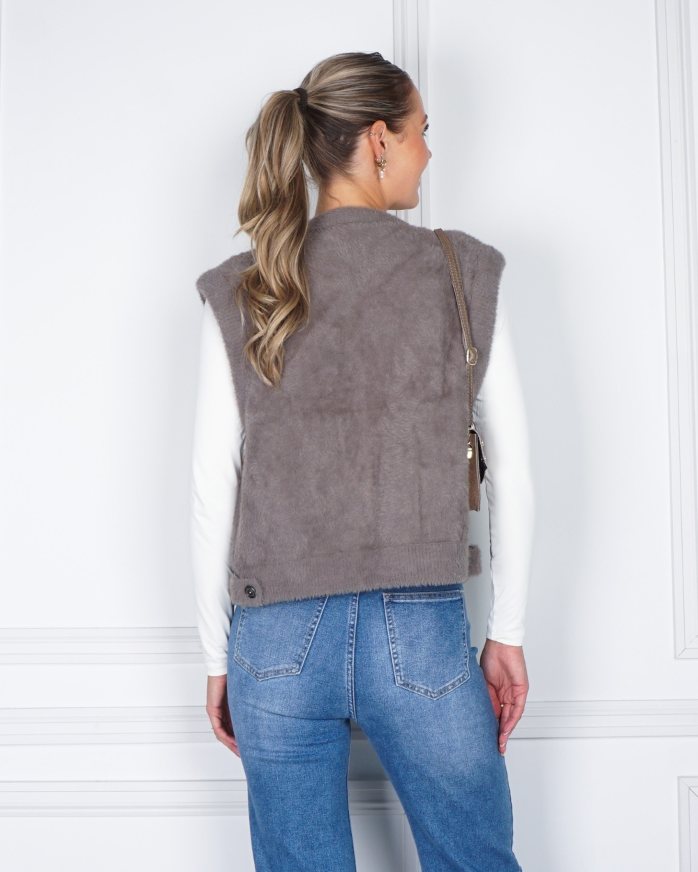 GILET ELONA TAUPE