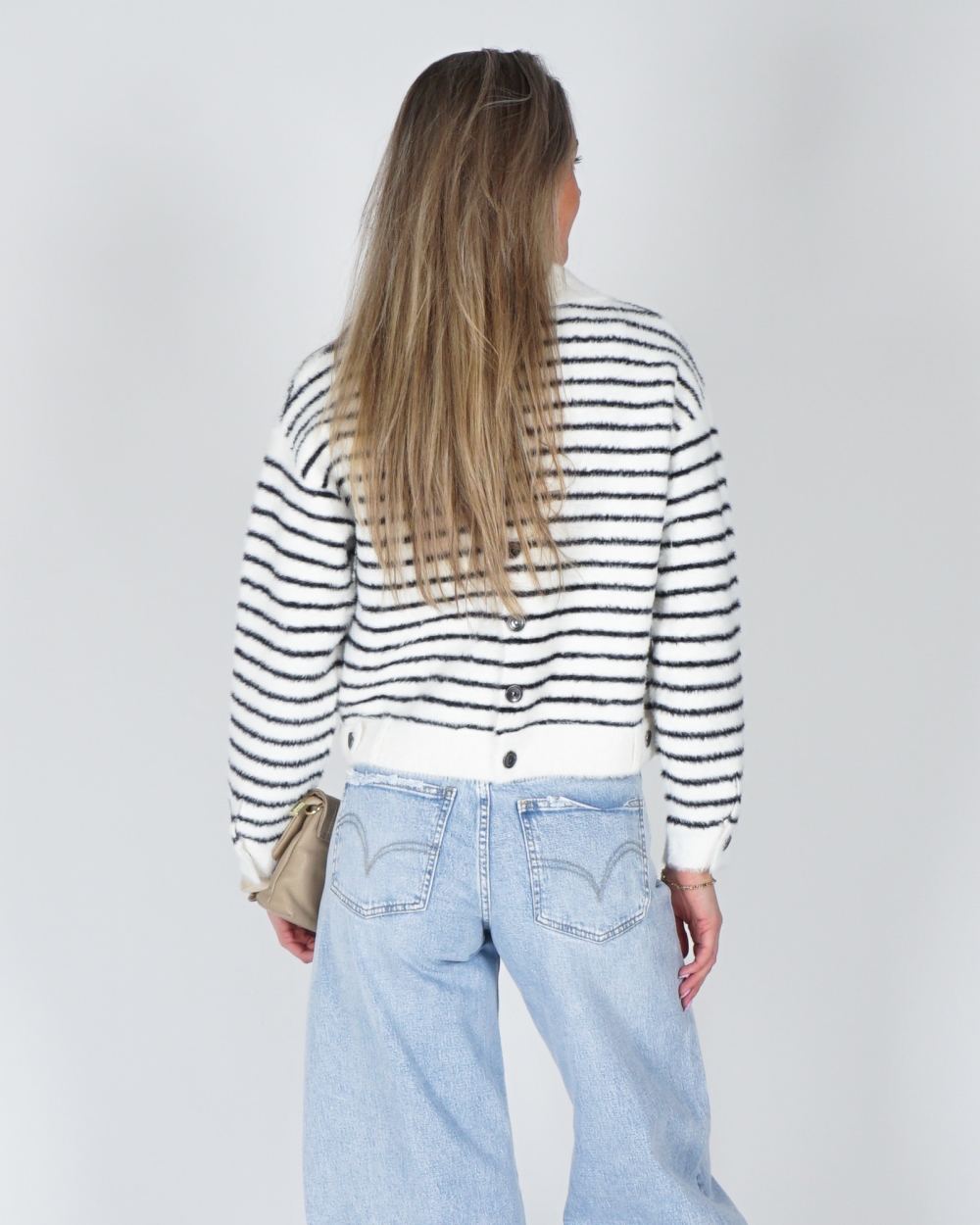 JACKET BUBBLY ZWART WIT
