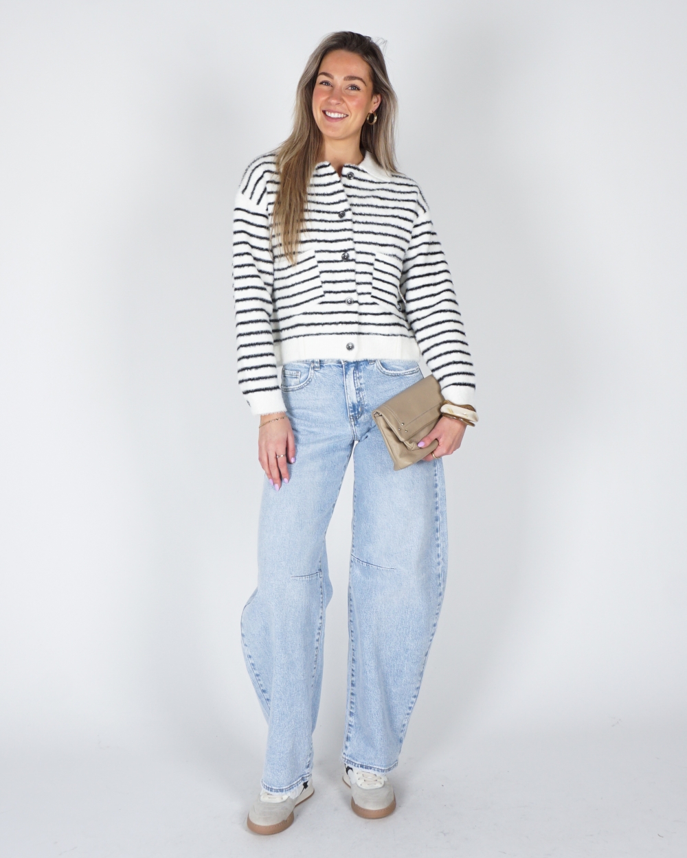 JACKET BUBBLY ZWART WIT