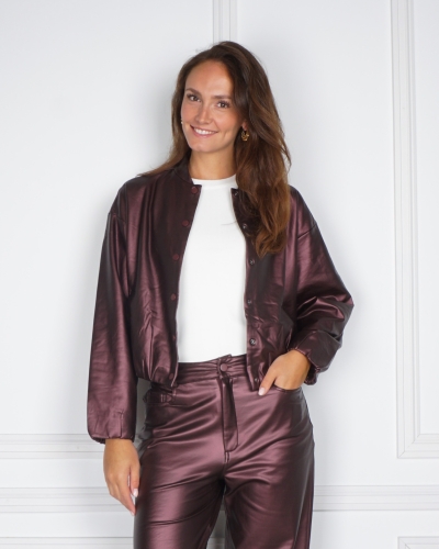 Studio Amaya BOMBER JACKET ISABELLA AUBERGINE