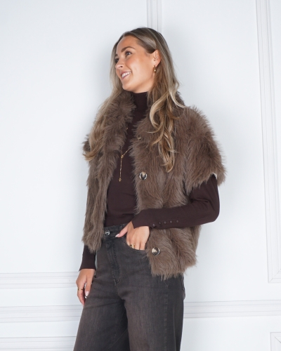 GILET LOUA BRUIN